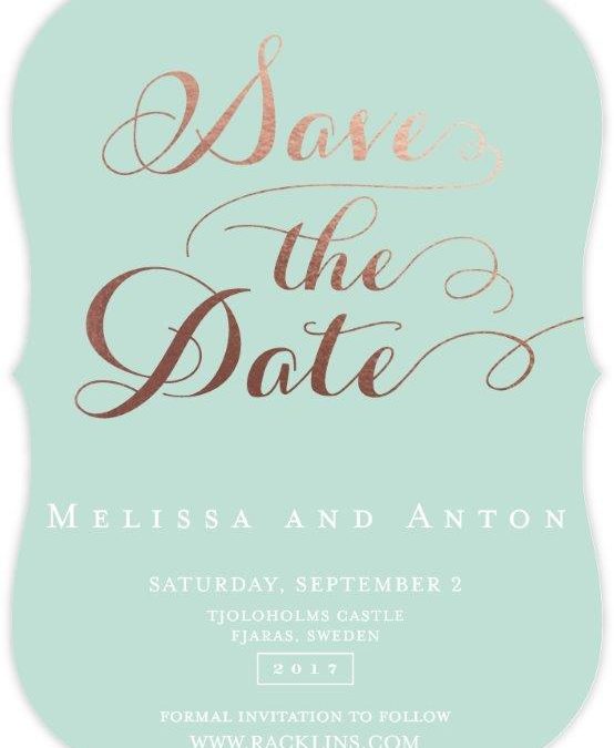 Save the Date cards are in the mail!